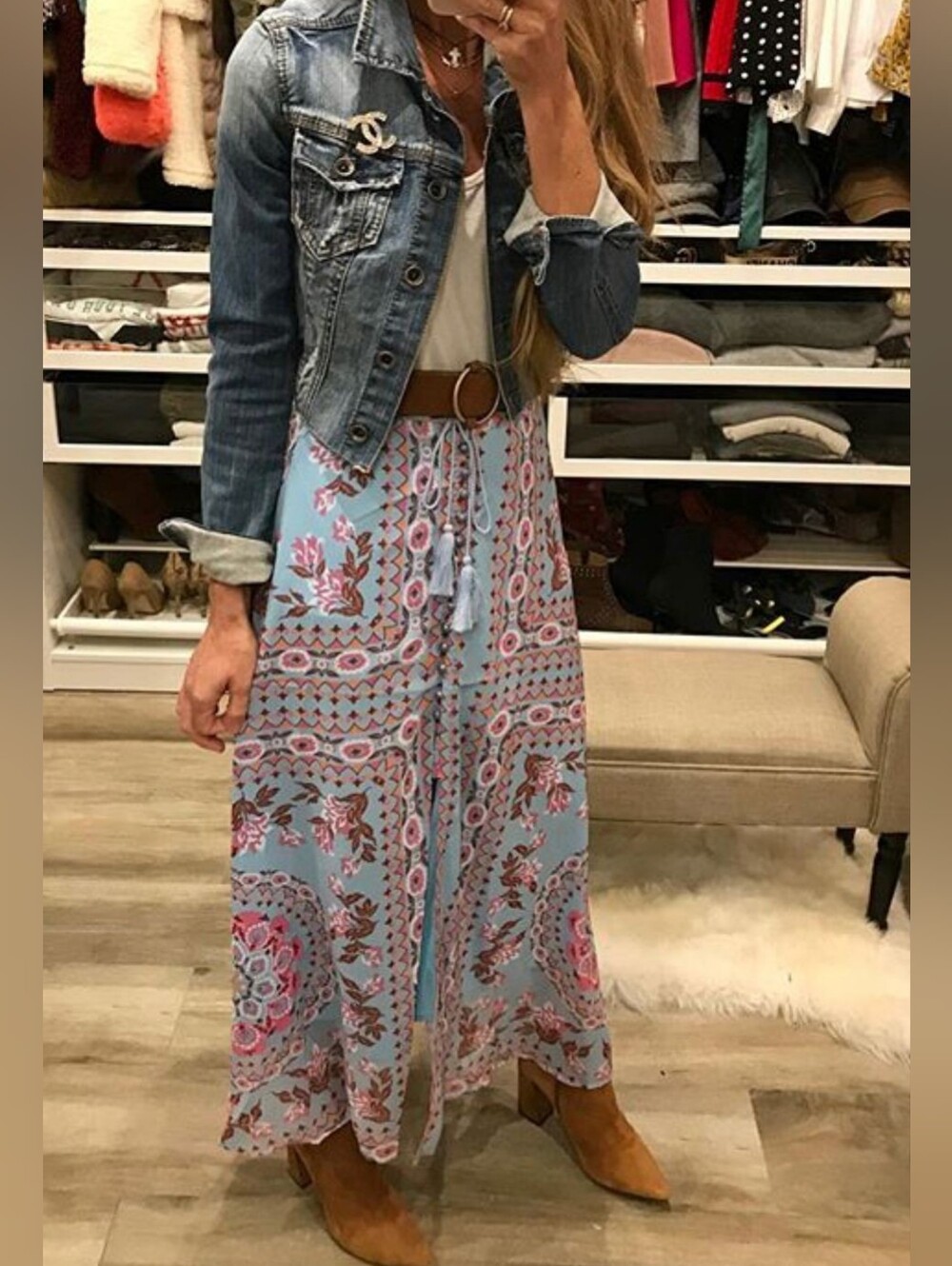 Spell Pandora Skirt 🩵🩷 SZ L - Picture 3 of 14